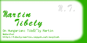 martin tibely business card